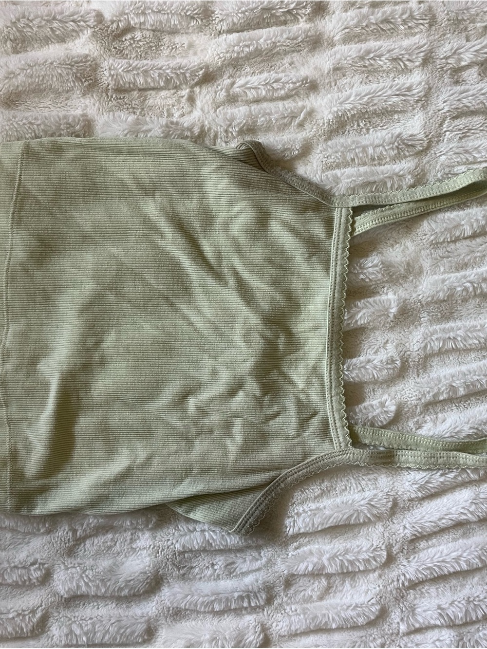 Colsie Light Sage Ribbed Camisole - Women